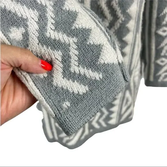 Kitty Hawk Retro Mix Print 80s Pullover Knit Sweater with Shoulder Pads Medium - Picture 10 of 13